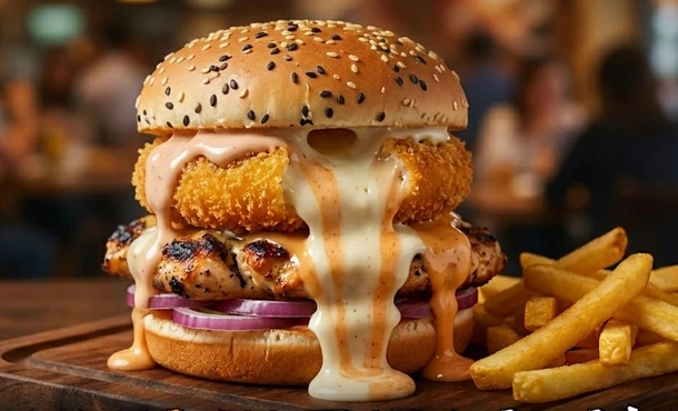 Molten Lava Grill Burger